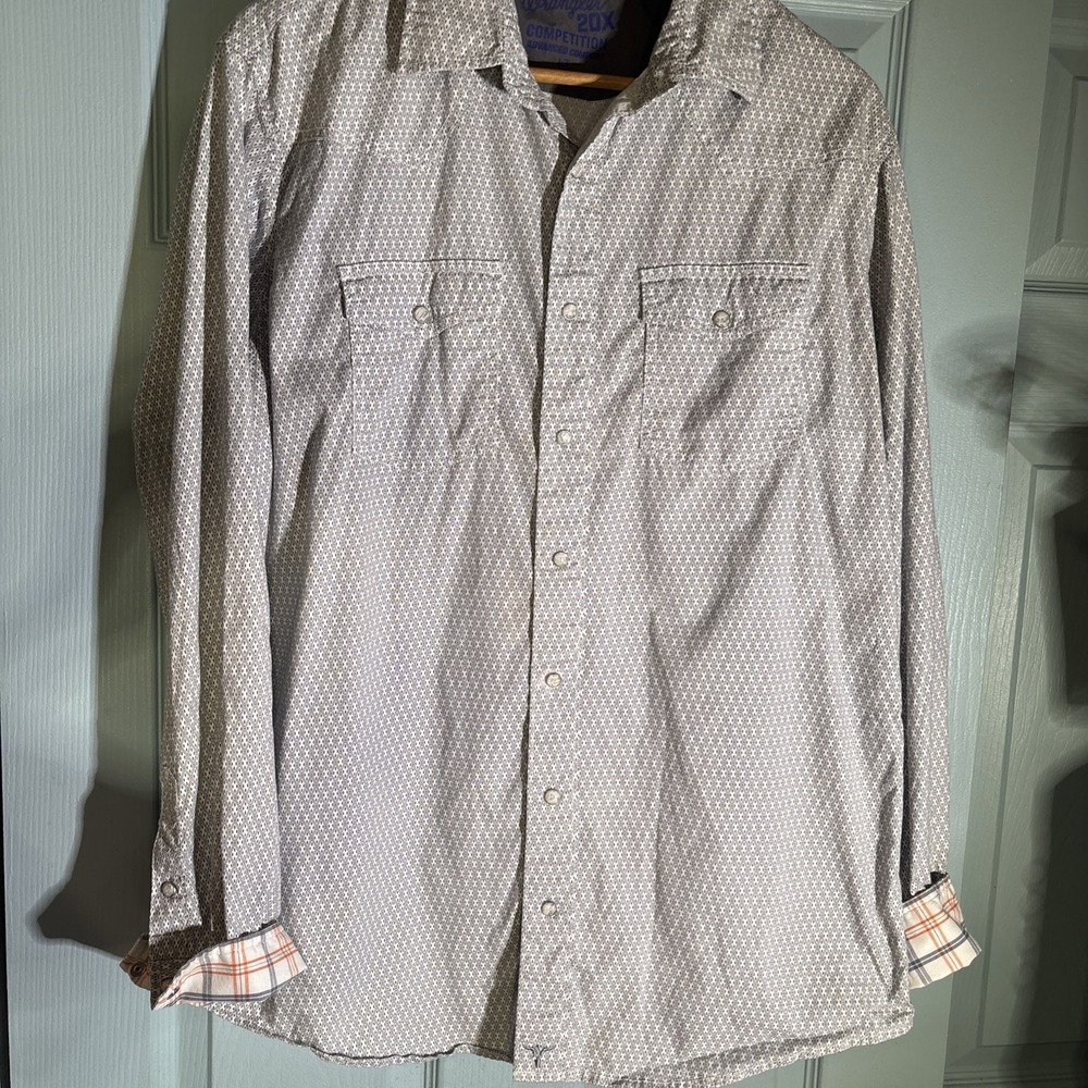 Wrangler 20X Competition Advanced Comfort Long Sleeve Pearl Snap Mens Large Tall